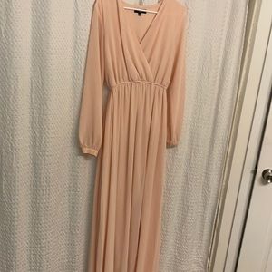 Lulu’s Wondrous Water Lillies Blush Pink Maxi Dress